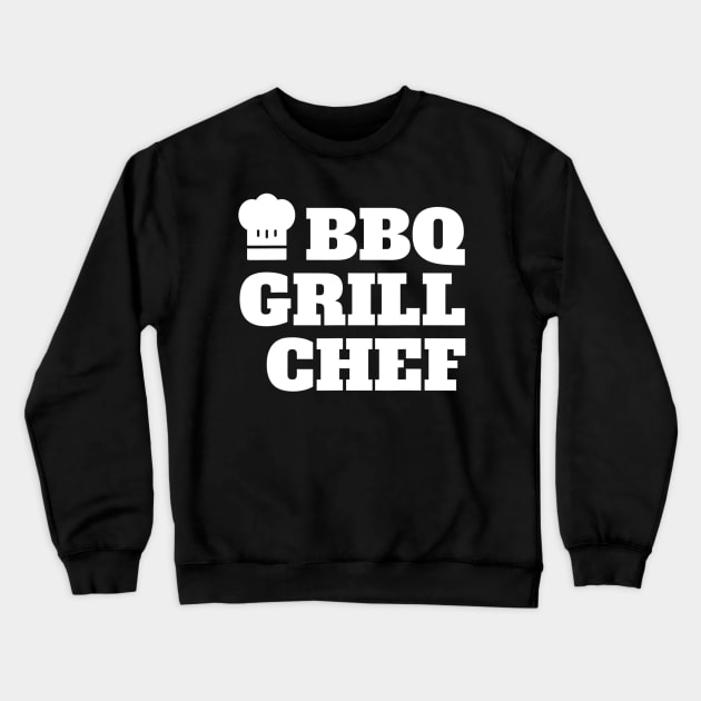 BBQ Grill Chef Funny Barbecue Cook Hat Crewneck Sweatshirt by Danielss